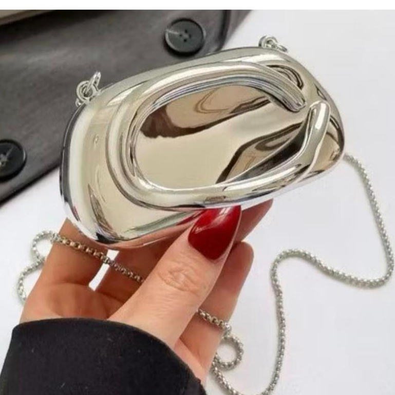 Mini Bolsa festa metálica clutch sofistica Premium z1108