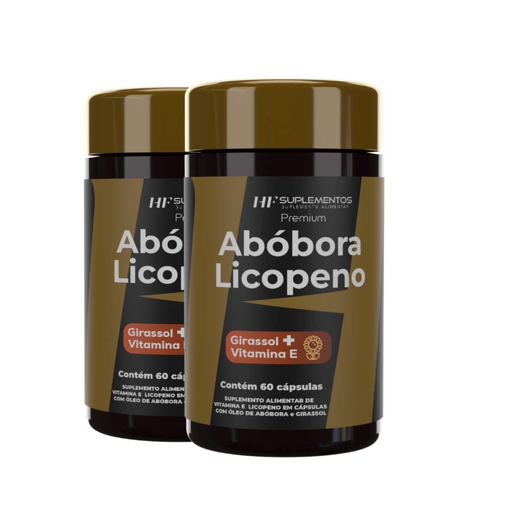 KIT 2X ÓLEO DE SEMENTE DE ABÓBORA COM LICOPENO 60 CAPS HOMEM PRÓSTATA E BEM-ESTAR