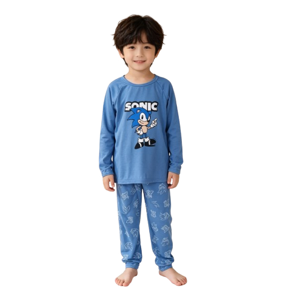 Pijama Infantil Manga Longa Personagem Inverno Quentinho Confortável