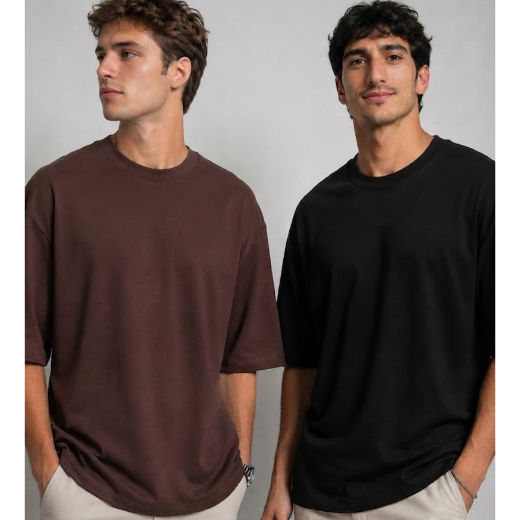 Camiseta Oversized Masculina Oversized Algodão Premium Liso Básico Camisa Streetwear