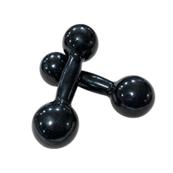 Par Halter Emborrachado 1 kg Treino Musculação Fitness Fortalecimento Físico Saúde Reabilitação