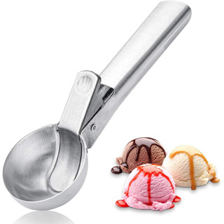GUIANA Colher de Sorvete Inox Com Ejetor Manual*PRONTA ENTREGA