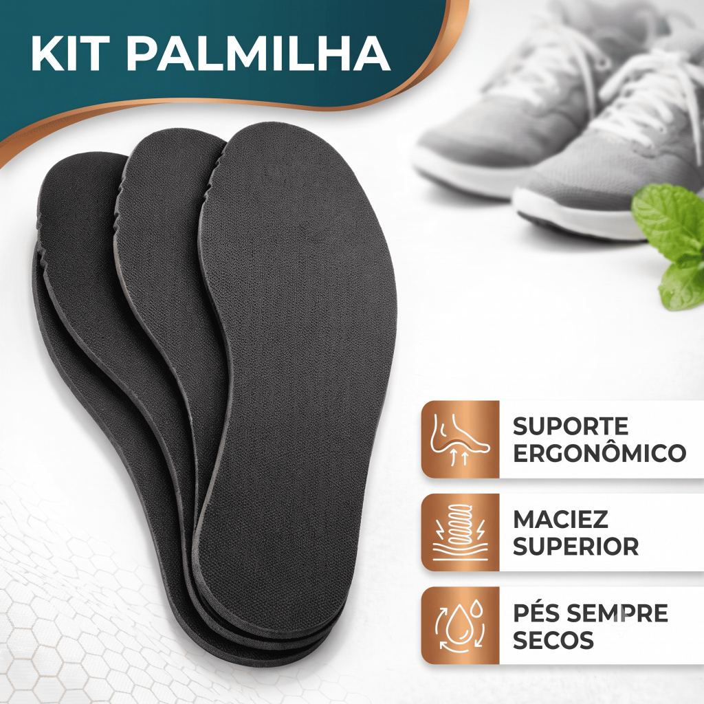 Kit Palmilha Em EVA 6 MM 33 AO 44 Palmilha Para Tênis Sapato Bota Chuteira Leve Confortável