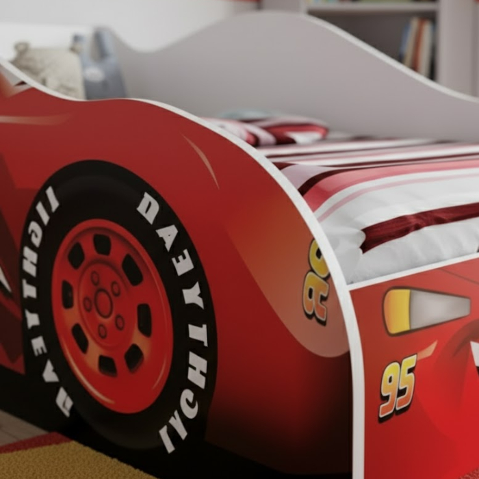 Caminha Infantil Carro Temática para Meninos com Adesivos de Personagens em MDF Acompanha Colchão - AV · foto 2