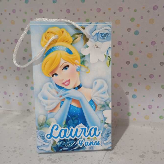 Sacolinhas Personalizadas  CINDERELA - ENVIO RÁPIDO - VAI MONTADA
