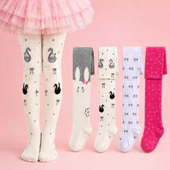 Meia Calça Infantil Menina Fio 80 Estampada Colorida Branca Inverno Quentinha Festas Presente Ballet Jazz Natal