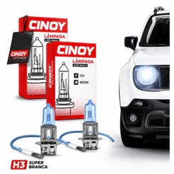 Par de Lampada H3 Super Branca 12v 55w Envio Rapido