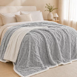 Cobertor Manta Casal Queen Glamur Toque Macio Conforto Felpudo