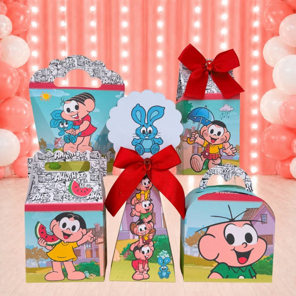 Kit Caixinhas TURMA DA MONICA para festa infantis lembrancinhas de aniversario personalizados do tema