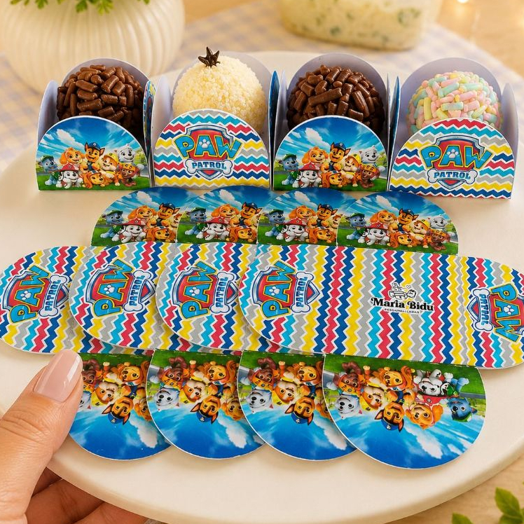 Forminhas para Doces Patrulha Canina  | Lembrancinha | Aniversário | Decoração Personalizado Kit