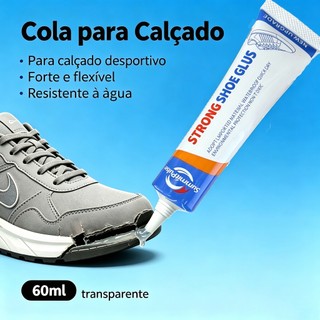Cola forte para calçados, à prova d'água e de secagem rápida, 60ml para solas de tênis saltos e bolsas. Adesivo multiuso