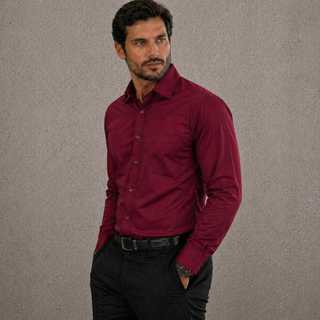 Camisa Social Microfibra Confort Uniforme Manga Longa Trabalho Masculina Comprida Não Ama…