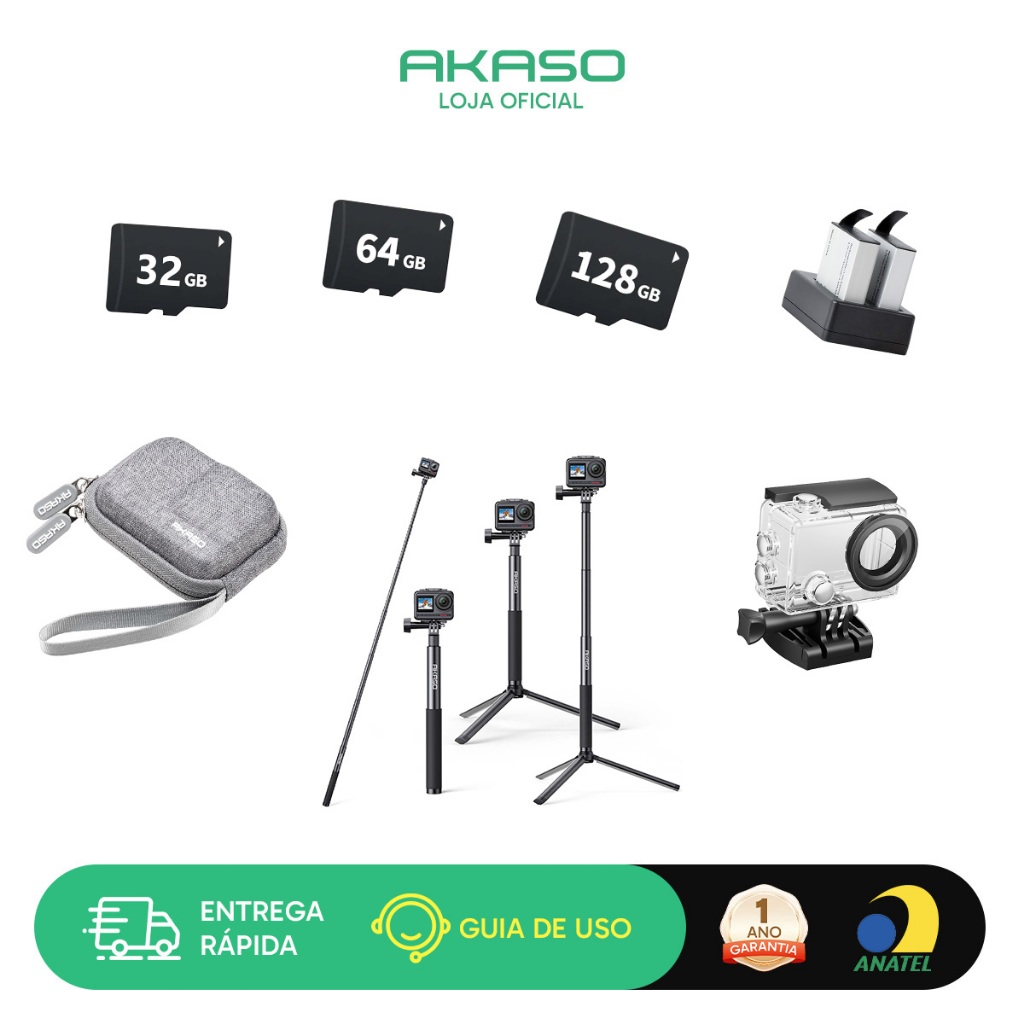 Acessórios Compatíveis Com a Câmera de Ação AKASO V50X
