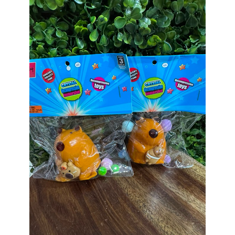 Squishy Capivara com Filhote Antiestresse Fidget Toy Macio Slow Rising – 2 Modelos