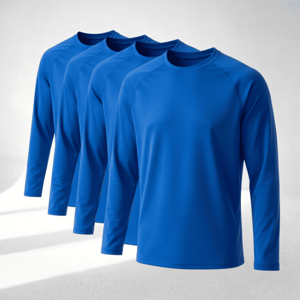 Kit 4 Camisetas Masculinas Manga Longa Dry Fit para Academia, Esportes e Lazer