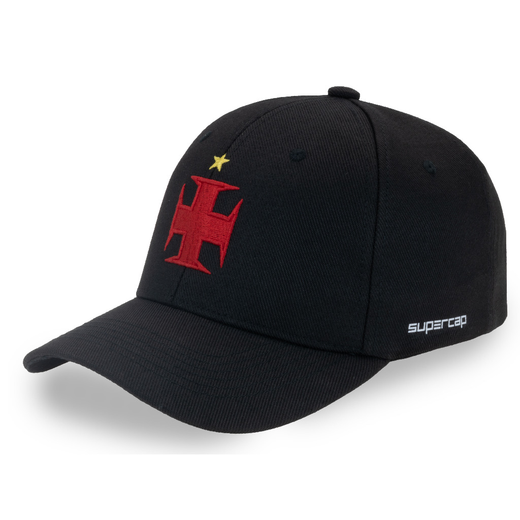 Supercap Boné Estruturado Vasco da Gama Cruz de Malta Bordada Oficial Licenciado (38552)