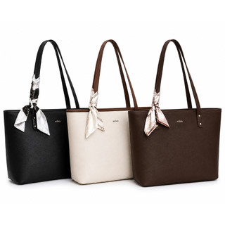 Bolsa de Ombro Tote Bag Feminina Couro Pu com Alça Trabalho Faculdade Dia a Dia Clássica Elegante Ipad Tablet