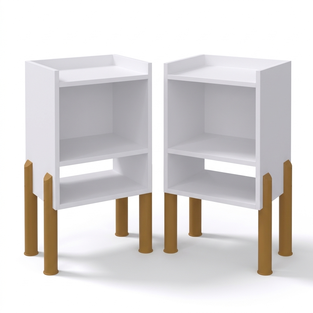 Kit 2 Mesas de Cabeceira TOM – Design Moderno, Organização e Elegância para o Seu Quarto