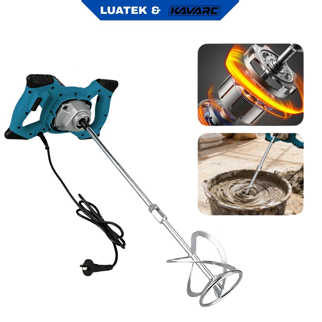 Misturador Elétrico de Argamassa 6 Velocidades Alto Torque M14 Motor 100% Cobre