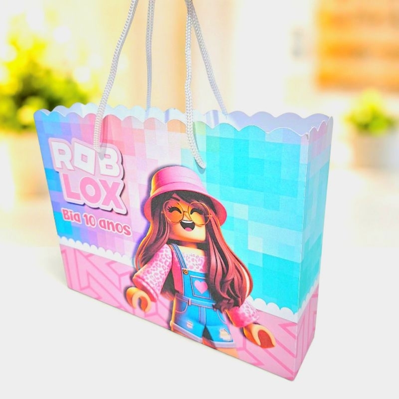 Sacolinha Roblox Menina Lembrancinha Festa Infantil Personalizados Aniversário
