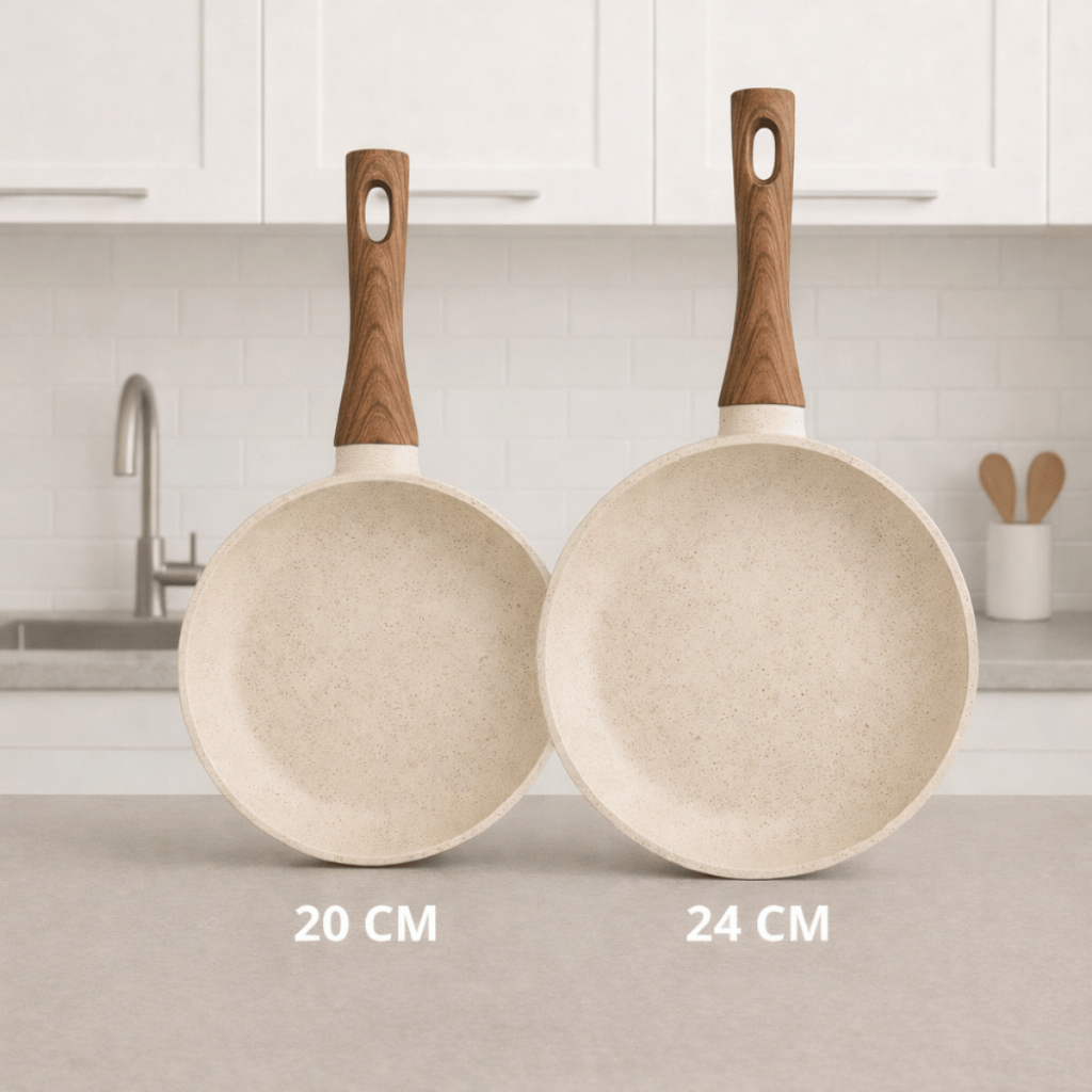 Kit 2 Frigideiras Antiaderente Cerâmica Indução 20 e 24cm Utensilios Cozinha