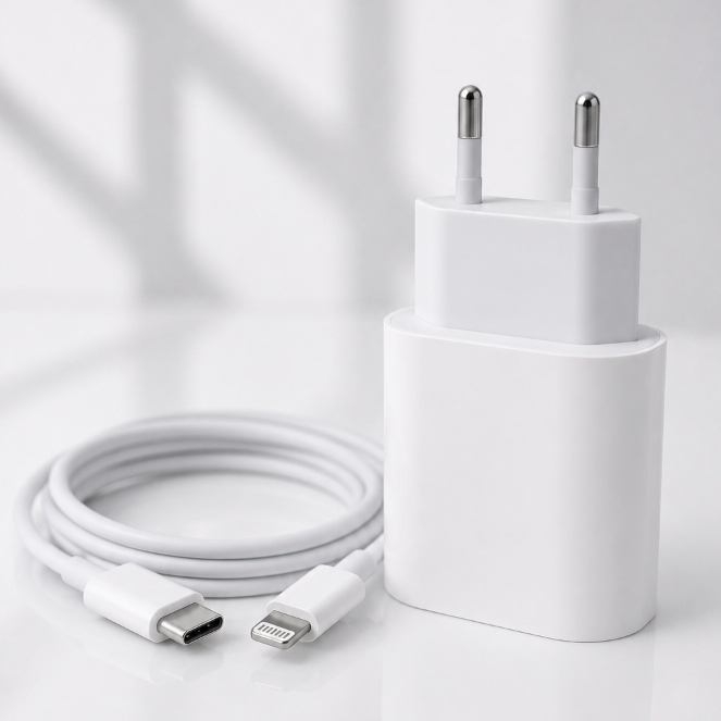 Carregador de iPhone Fonte e Cabo Com Carregamento Rápido Carregador completo 1m PD 20w lightning