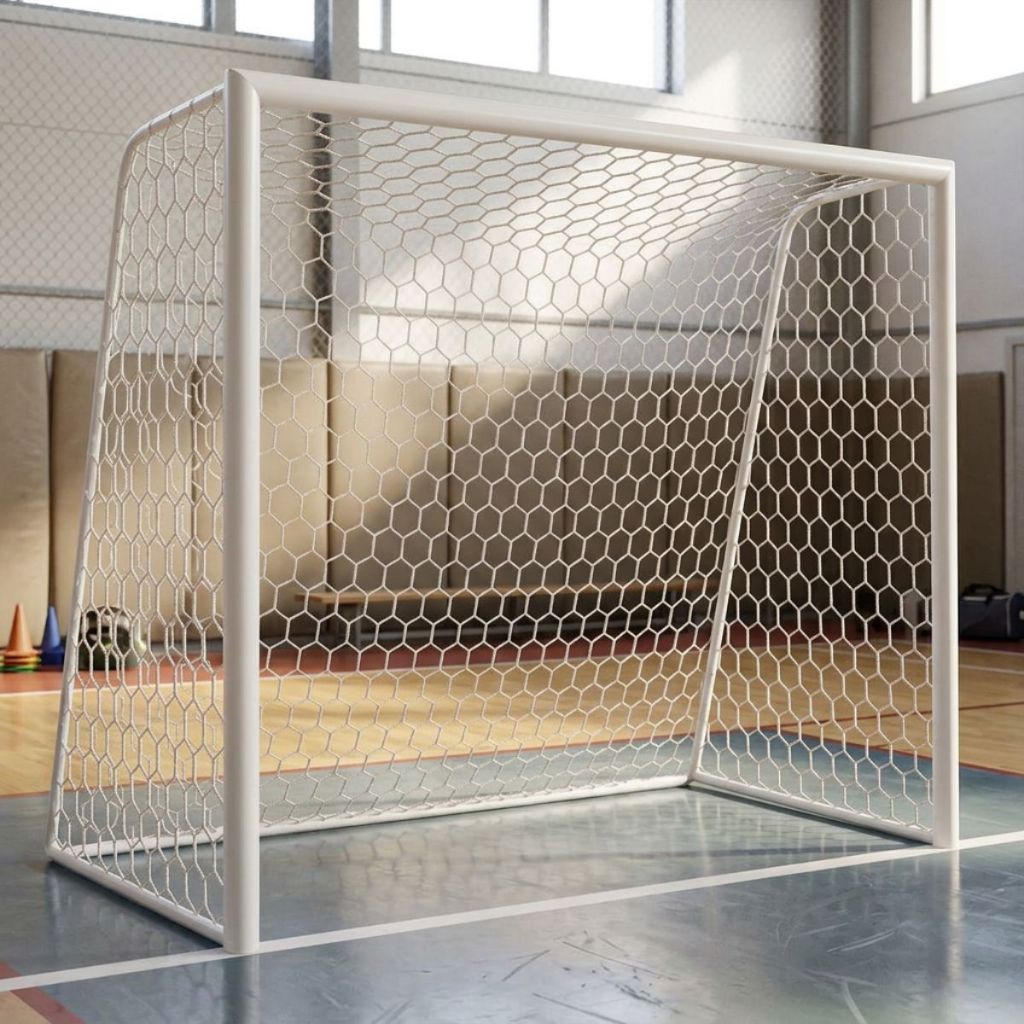 Par de Rede de Futsal Salão Colméia Fio 4mm Seda Véu de Noiva Sports Mania