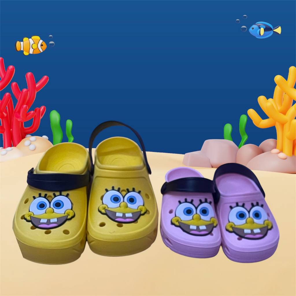 Sandália Infantil babuche Unisex personagem bob super confortável amarelo rosa papete chinelo antiderrapante promoção