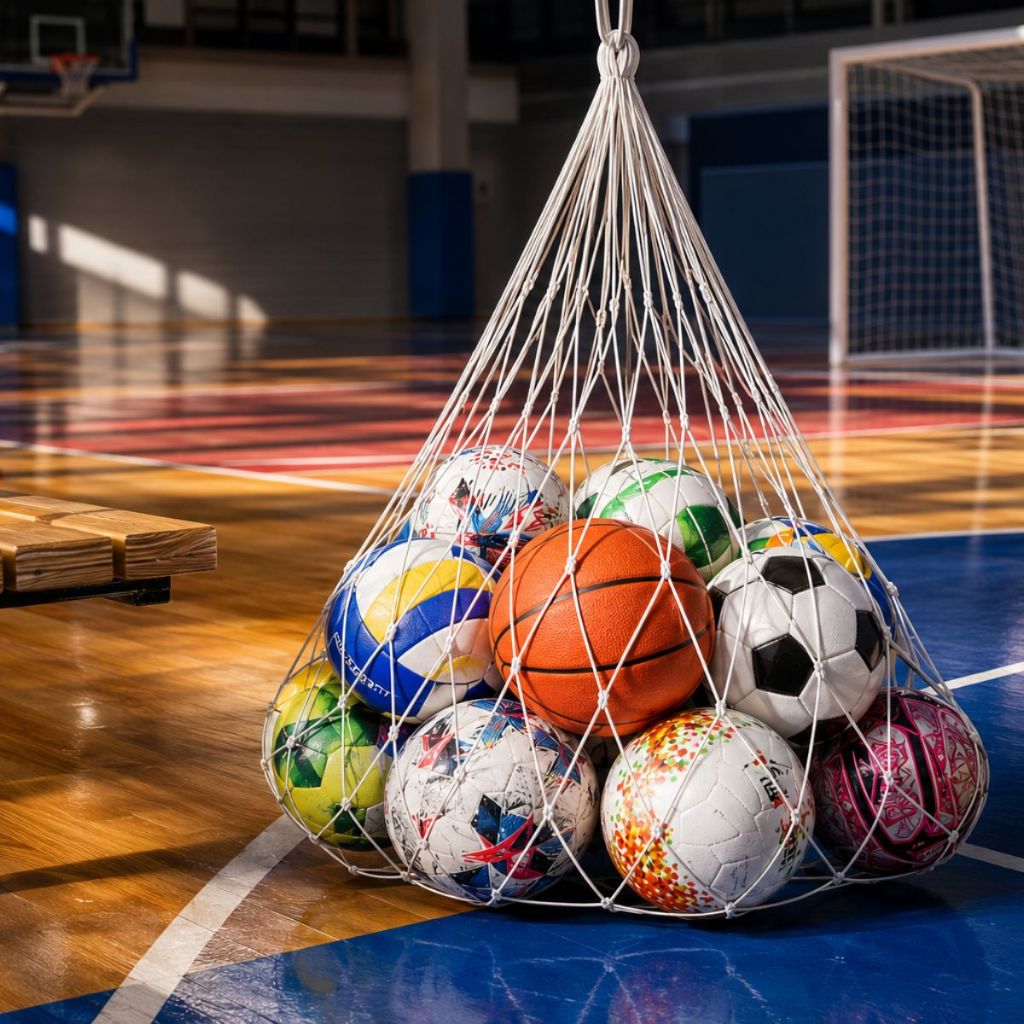 Rede Para Transporte de Bolas Fio 2 Seda s/ Nó 20 Bolas Futebol Volei Basquete Handebol Sports Mania