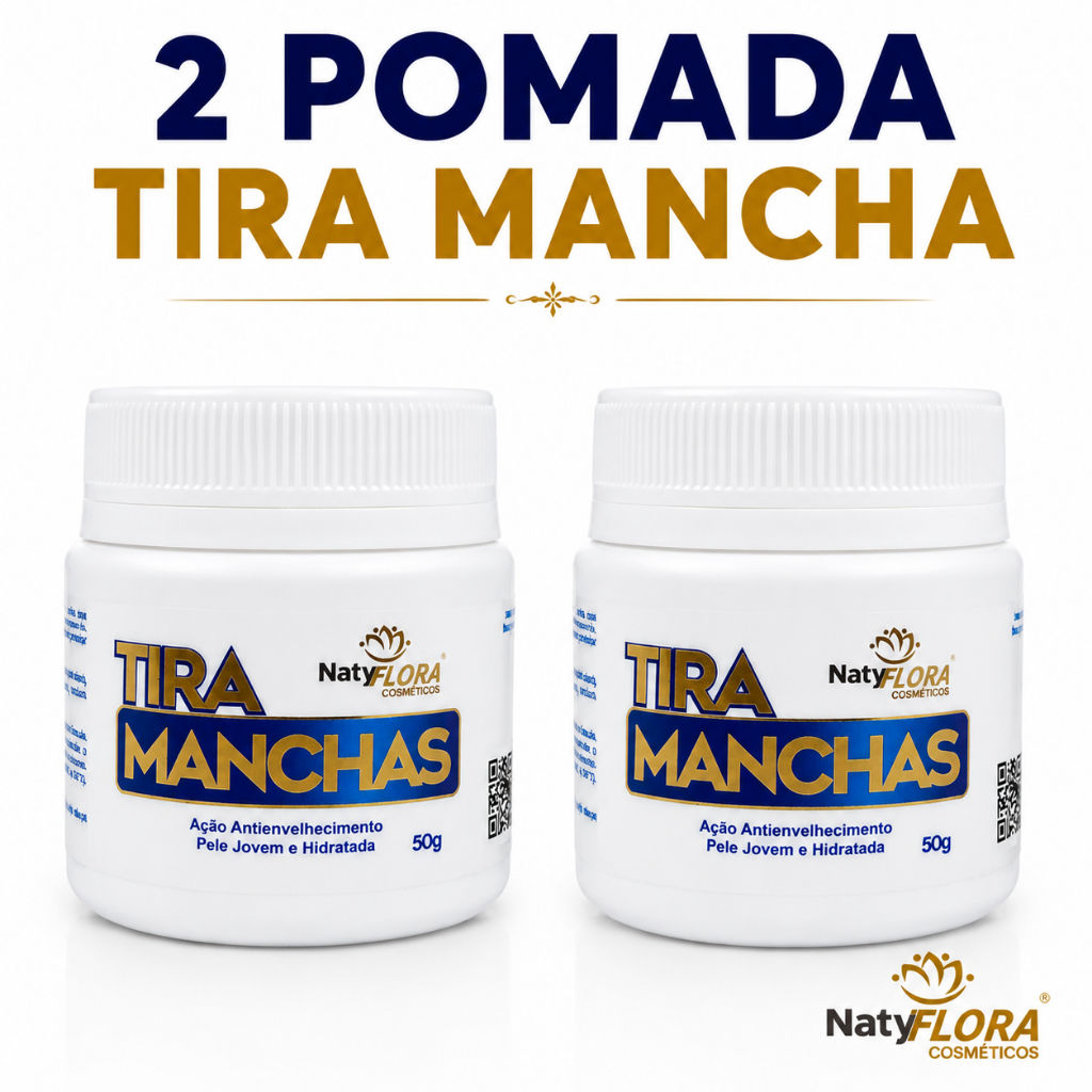 Kit 2 Pomadas NatyFlora Tira Manchas 50g Hidratação e Uniformização da Pele
