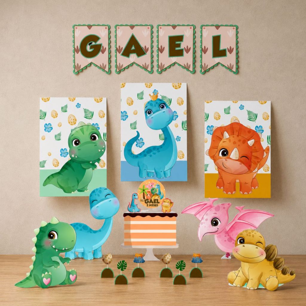ENVIO RÁPIDO | Kit Festa Dino Baby | Kit Festa Dinossauro | Lembrancinhas Dino Baby | Personalizados Dino Baby