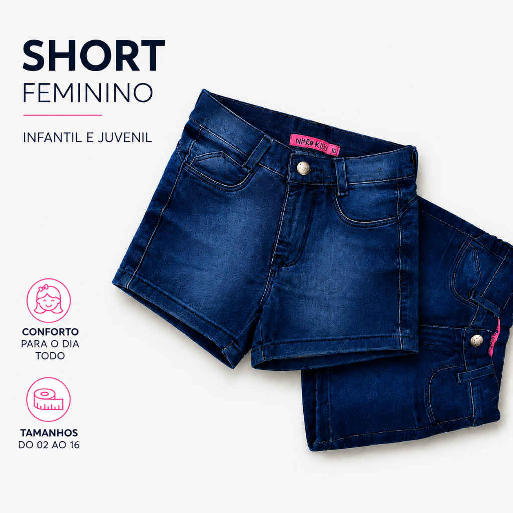 Short Bermuda Jeans Menina