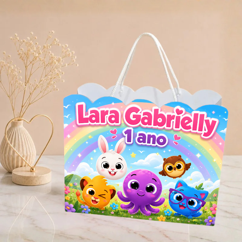Sacolinha Bolofofo Menina, Personalizado | Sacolinha | Mimos | Lembrancinha | Aniversário  Bolofofo PEGUE E MONTE