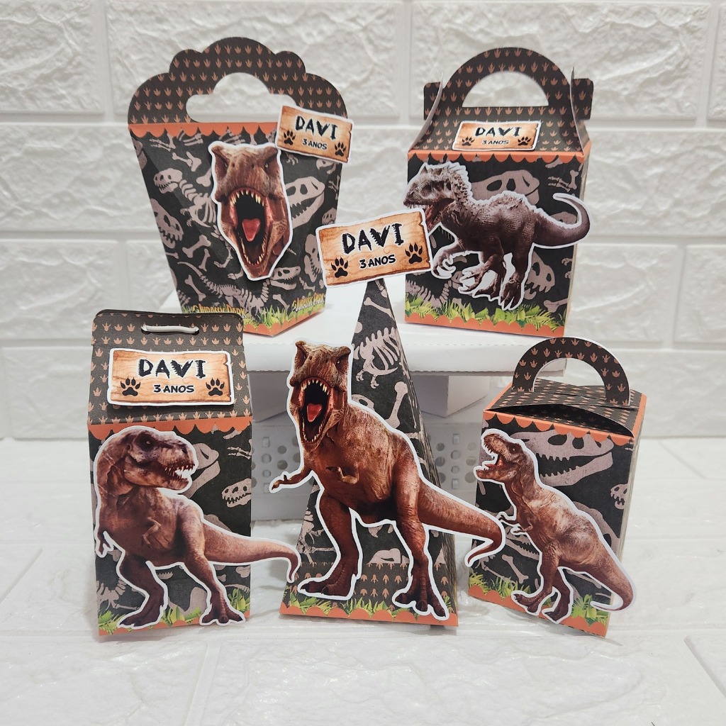 Kit festa Lembrancinhas para Aniversário - Personalizados Dinossauro Tiranossauro Rex