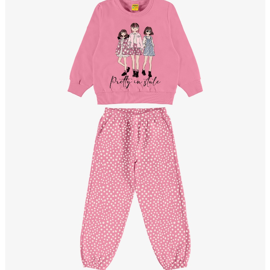 Conjunto Moletom Menina Rovitex Pretty in Style