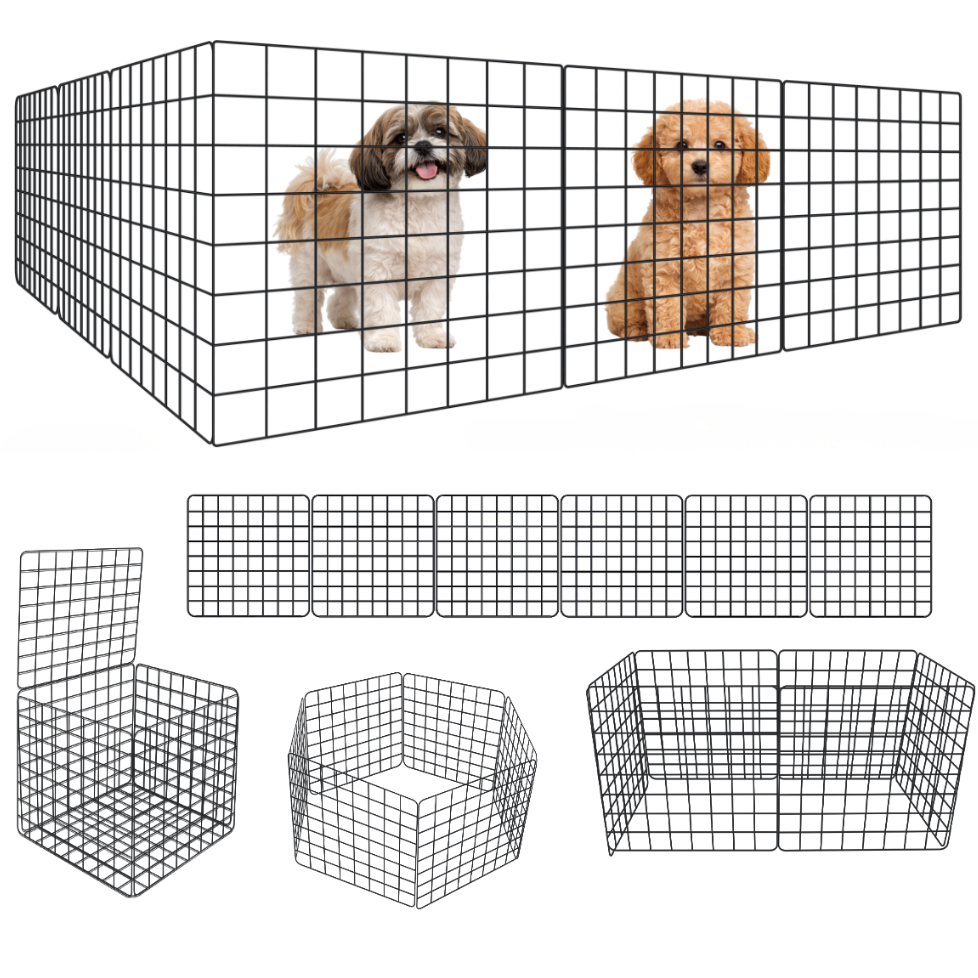Cercado Pet para Cachorro Ajustável 100% Aço Até 12 Módulos 40x40cm