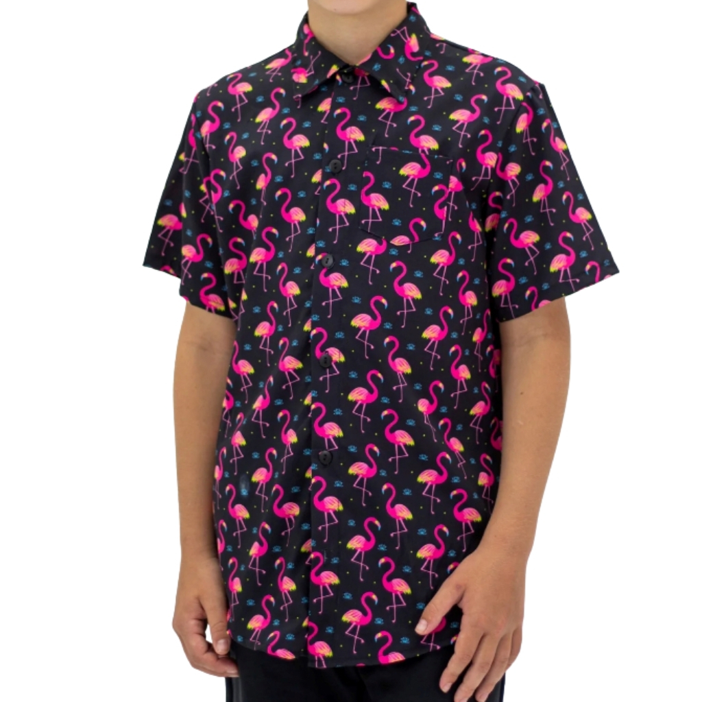 Camisa Social Infantil Juvenil  Botões Masculina Estampada Menino