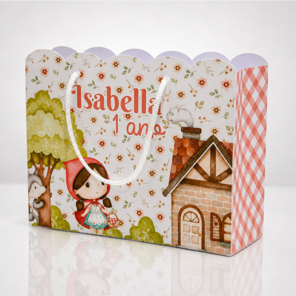 SACOLINHA PERSONALIZADA CHAPEUZINHO VERMELHO | PEGUE E MONTE | LEMBRANCINHAS | ANIVERSÁRIO