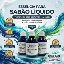 Essência Para Sabão Líquido Roupas Limpas 100ml – Cheiro de Limpeza e Perfume Duradouro nas Roupas