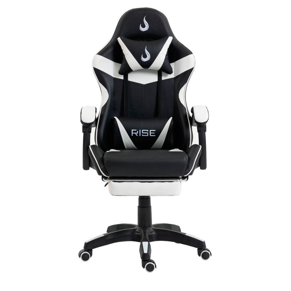 Cadeira Gamer Rise Mode X06 Até 100kg Preto e Branco - RM-CG-X06-BW