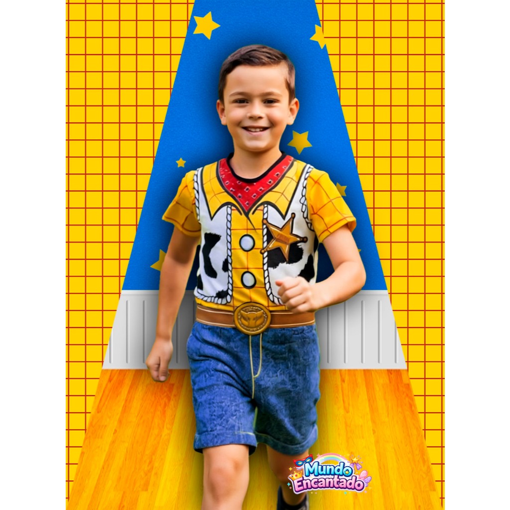Fantasia Infantil Woody Toy Story menino Cowboy Achadinho