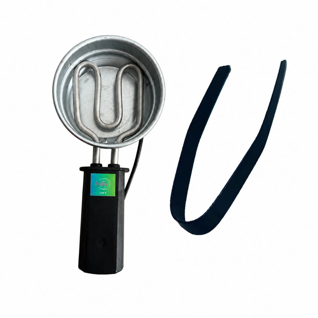 kit fogareiro camping pequeno com pegador mil e uma utilidades