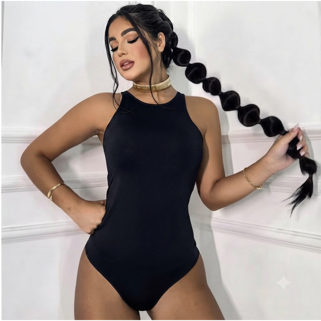 Body Regata Feminina Nadador Tecido Suplex Premium Forro Duplo e fecho Tendência Moda Verão