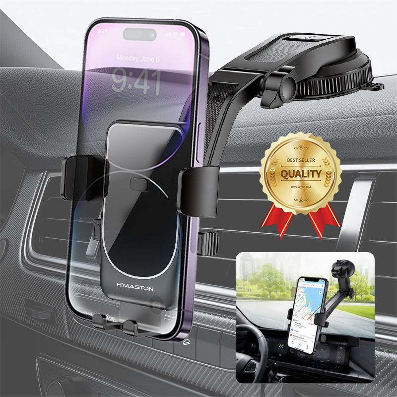 Suporte Celular Carro Veicular Trava Anti Queda 360º GPS Ventosa Painel Anti Queda