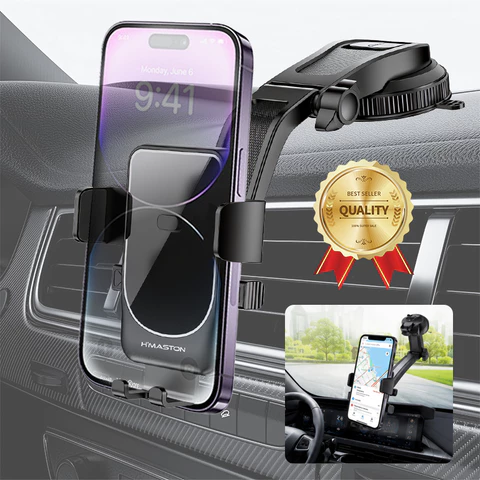 Suporte Celular Carro Veicular Trava Anti Queda 360º GPS Ventosa Painel Anti Queda