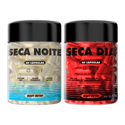 Kit Seca Dia Termogênico + Seca Noite 60 Cápsulas Energia Diária, Natural, Cafeína, L-Carnitina e Magnésio - Body Nutry