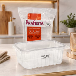 Kit 24 Pote Descartável 500ml Freezer Microondas Marmita