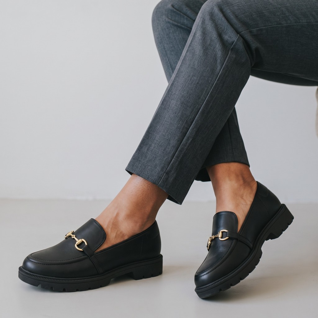 Mocassim Feminino Beira Rio Tratorado Loafer Salto Medio
