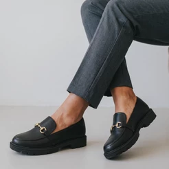 Mocassim Feminino Beira Rio Tratorado Loafer Salto Medio