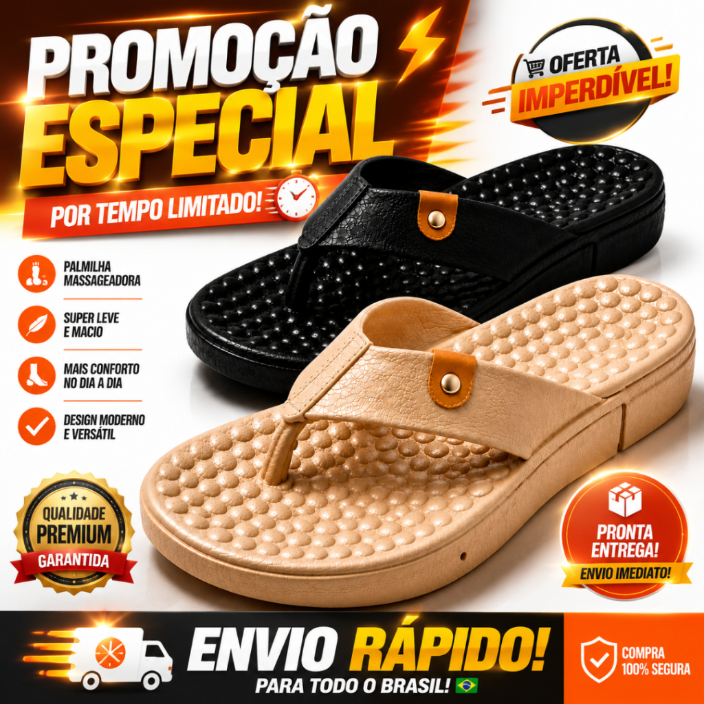 Tamanco Feminino Ortopédico Confortável Massageador Chinelo Macio Leve Anatômico Sandália Feminina Dia a Dia
